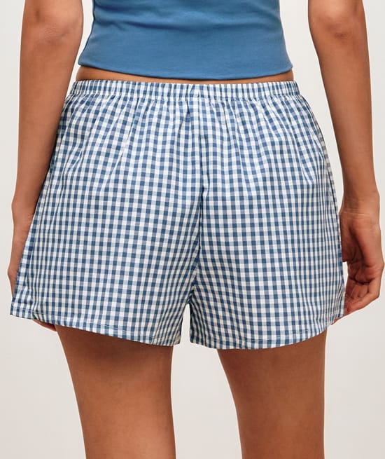 Pantalones cortos de algod&oacute;n vichy;