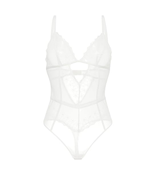Body en mesh avec broderies;