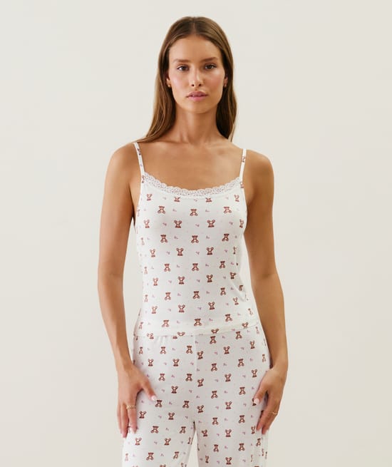 Top de tirantes de jersey;