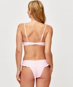 Corbeille - Haut de maillot de bain vichy;