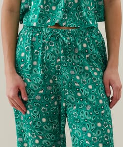 Satin trousers;