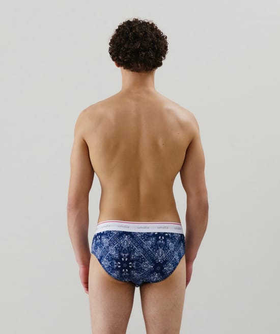 Cotton brief with patterns;