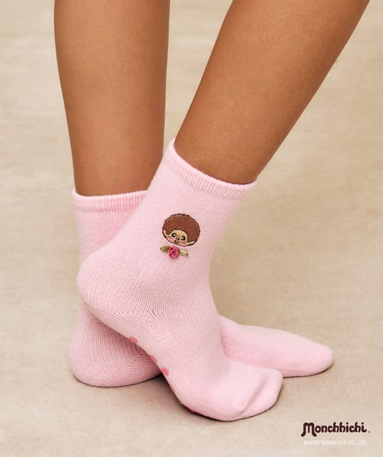 Chaussettes fluffy Monchhichi;