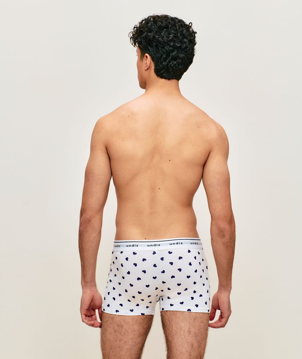 Boxer en coton motifs coeurs;
