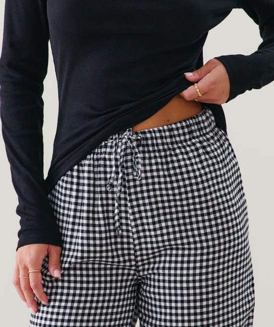 Pantalon en flanelle vichy;