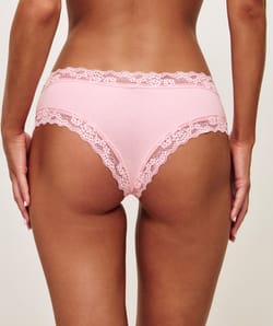 Cotton and lace cheeky knickers;