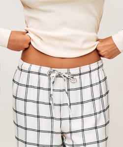 Plaid flannel pants;