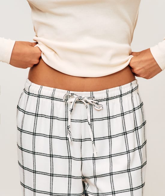 Plaid flannel pants;