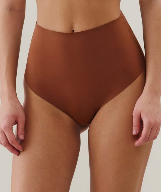 Culotte taille haute en microfibre;