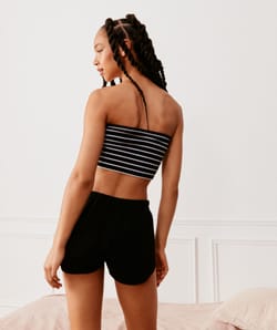 Jersey bandeau top;