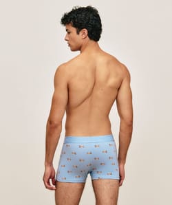 Printed cotton boxers with dachshunds;