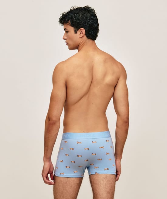 Printed cotton boxers with dachshunds;