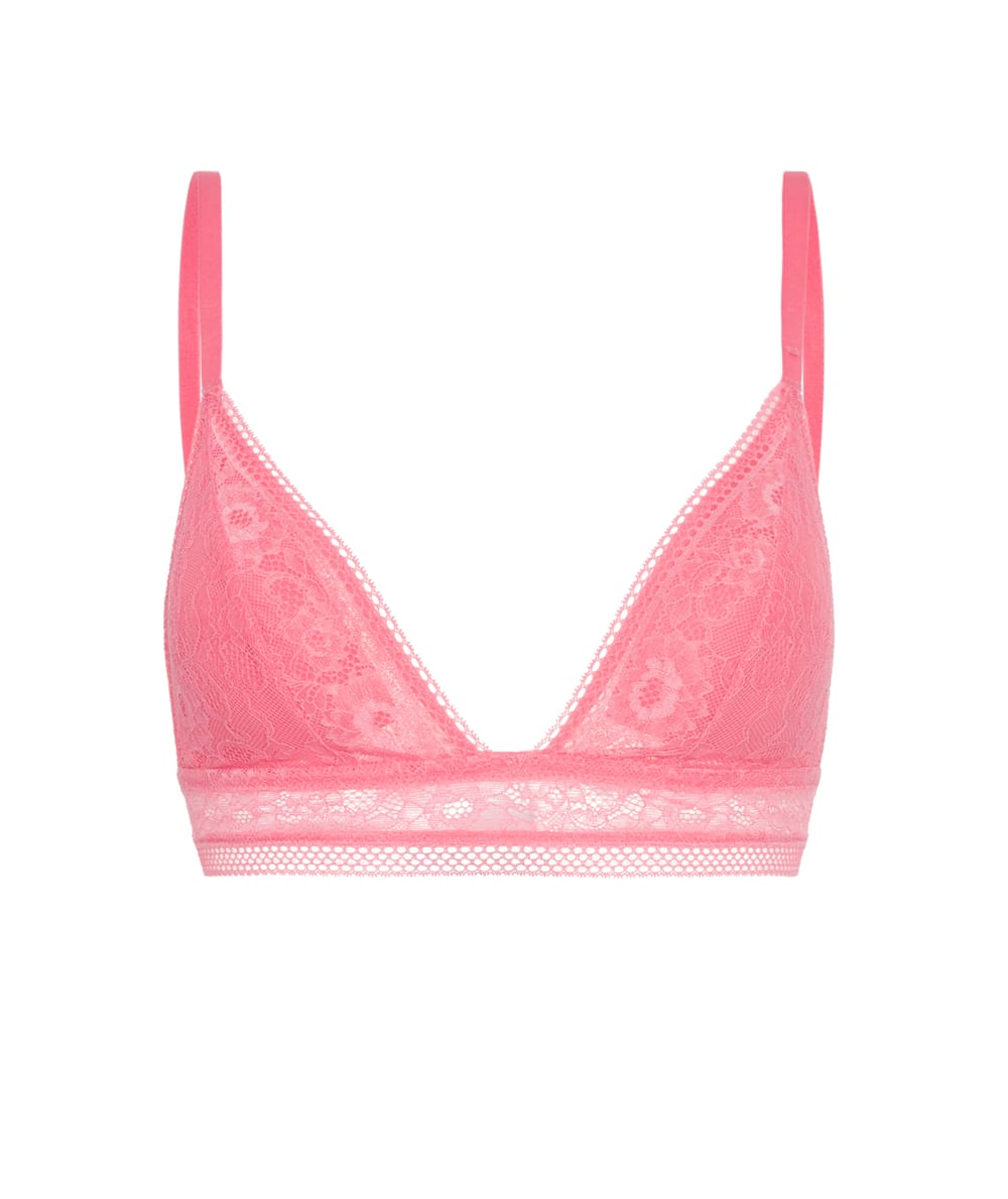 Lace triangle bra;