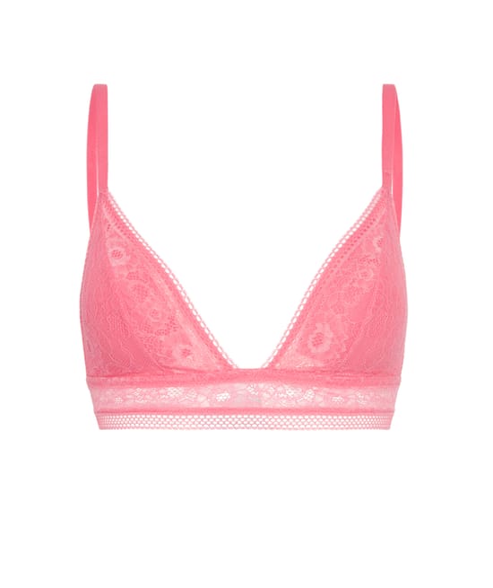 Lace triangle bra;