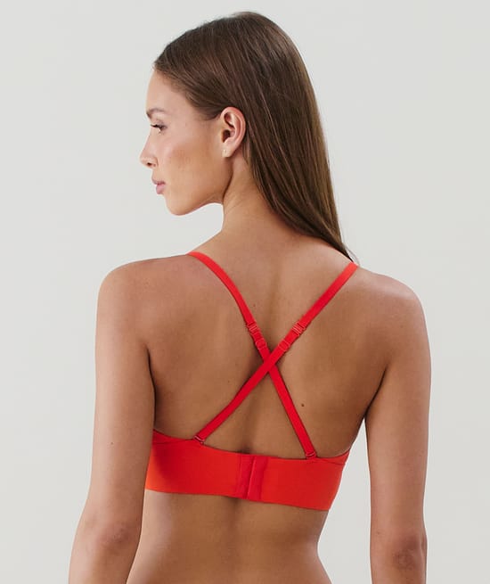 Soutien-gorge triangle en microfibre;