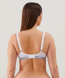 Lace balconette bra;