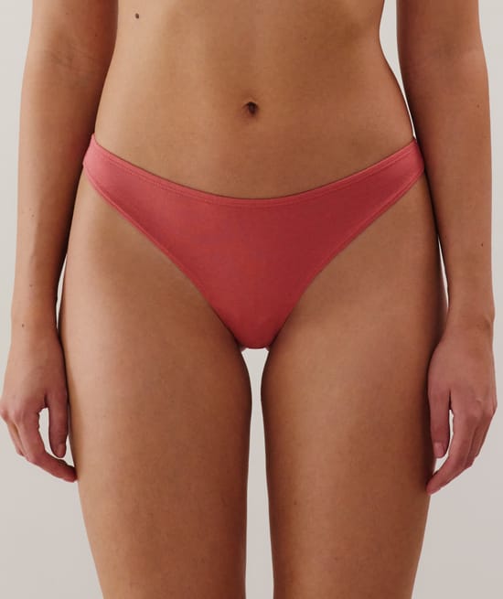 Pack of 3 cotton thongs;