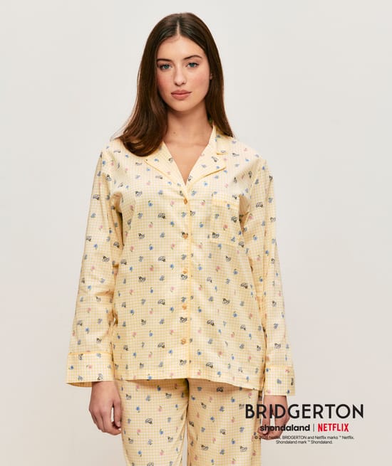 Bridgerton gingham cotton shirt;