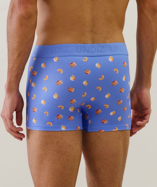 Cotton boxer shorts with pattern;