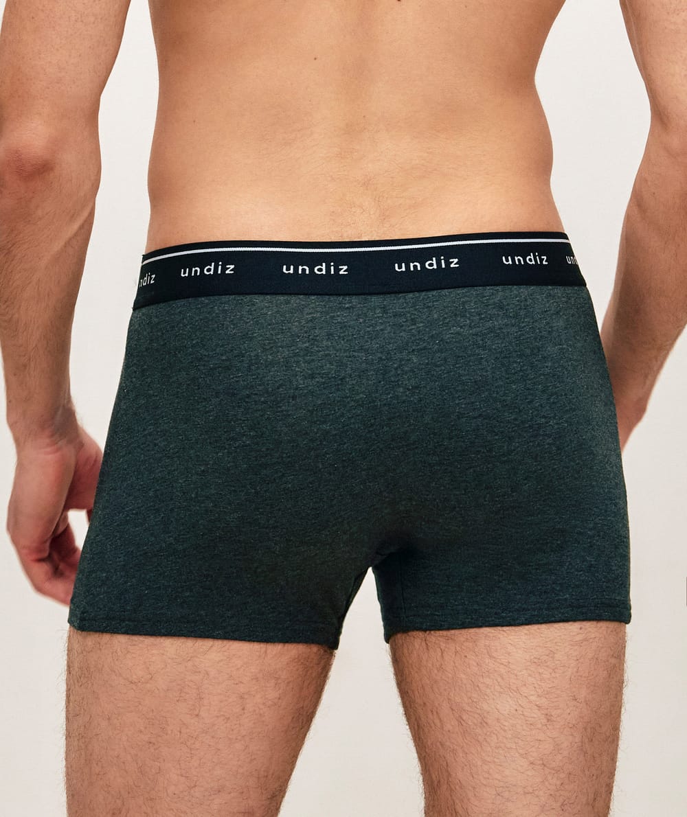 Plain cotton boxer shorts;