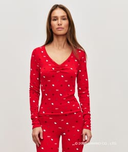 Hello Kitty pointelle T-shirt;