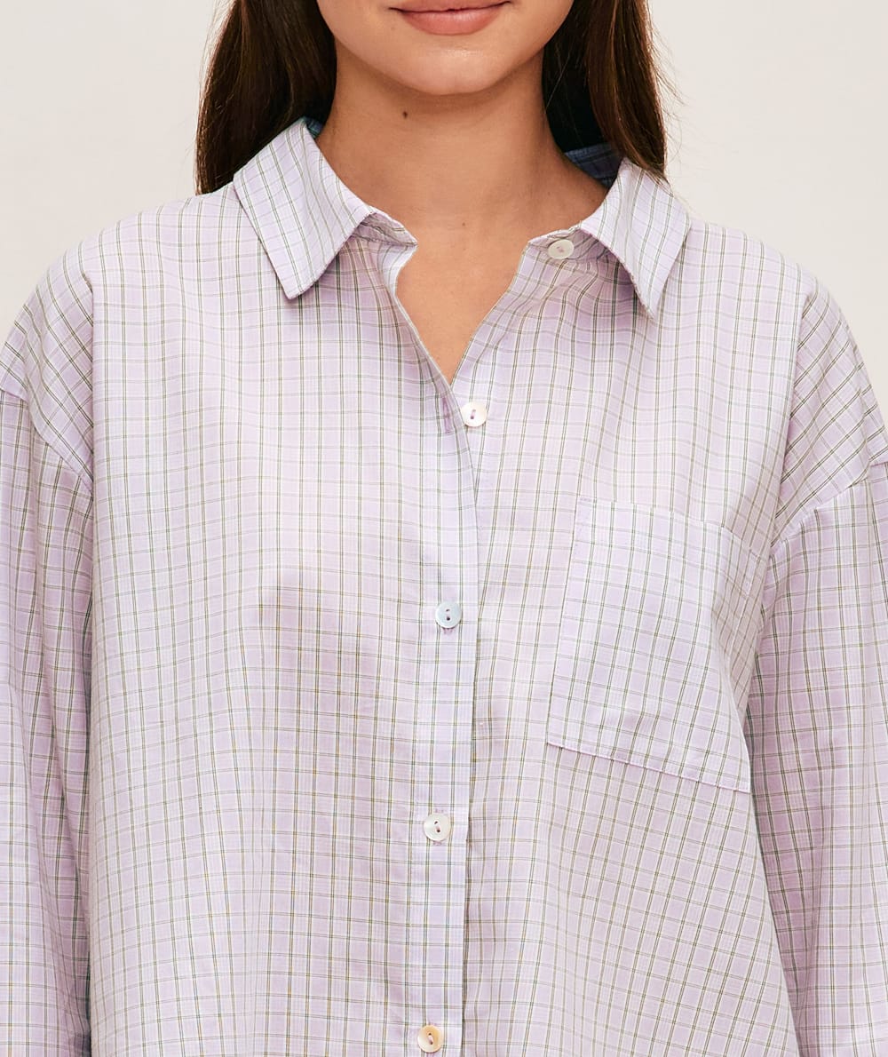 Plaid cotton shirt;