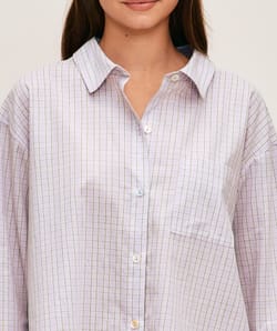 Plaid cotton shirt;