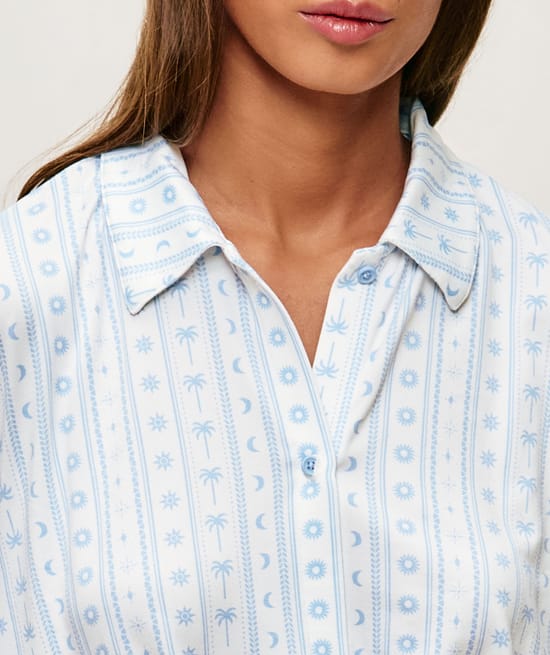 Patterned jersey pyjama set;