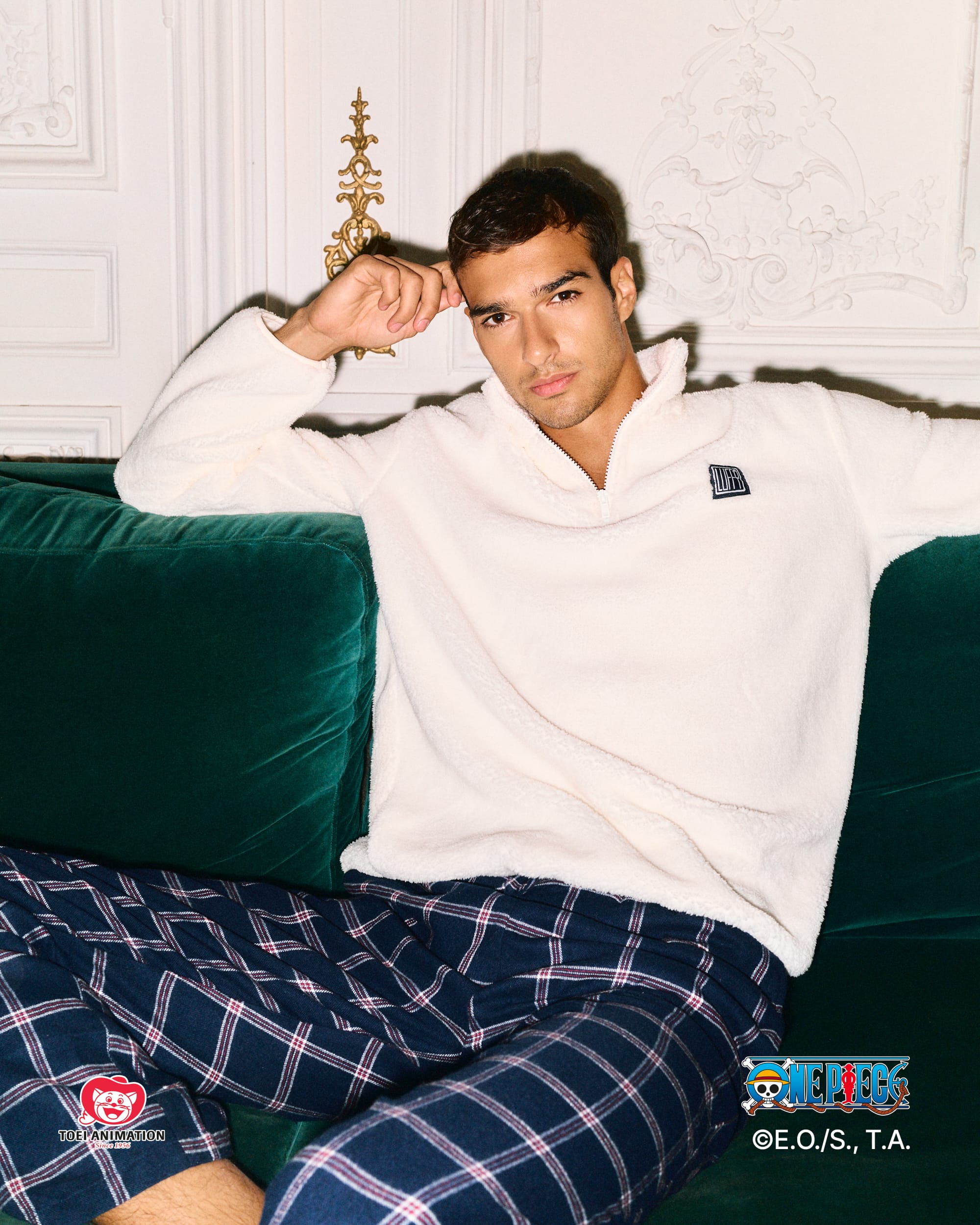 Luffy sherpa sweatshirt - ecru - Undiz