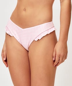 Tanga - Bas de maillot de bain vichy;