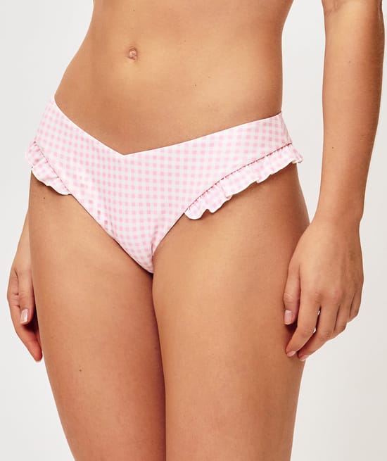 Tanga - Bas de maillot de bain vichy;