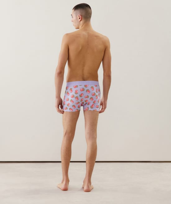 Boxer en coton à motifs pêche;