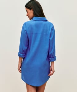Chemise en lin m&eacute;lang&eacute; manches longues;