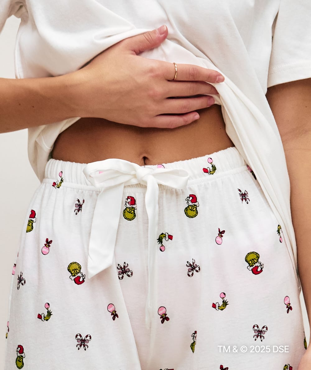 Katoenen Grinch broek;