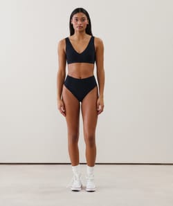 String taille haute en microfibre;
