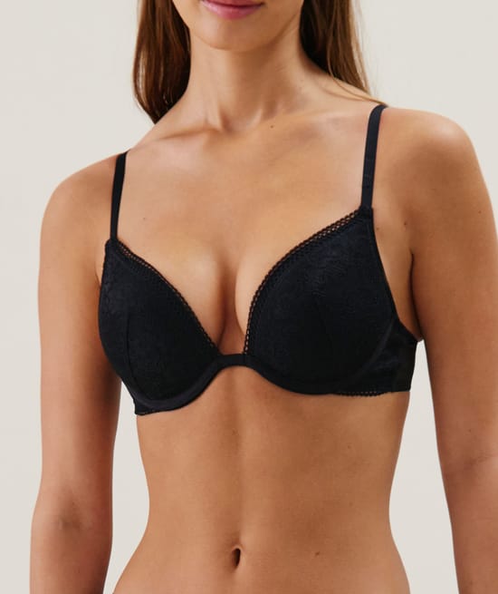 Soutien-gorge push-up en dentelle;