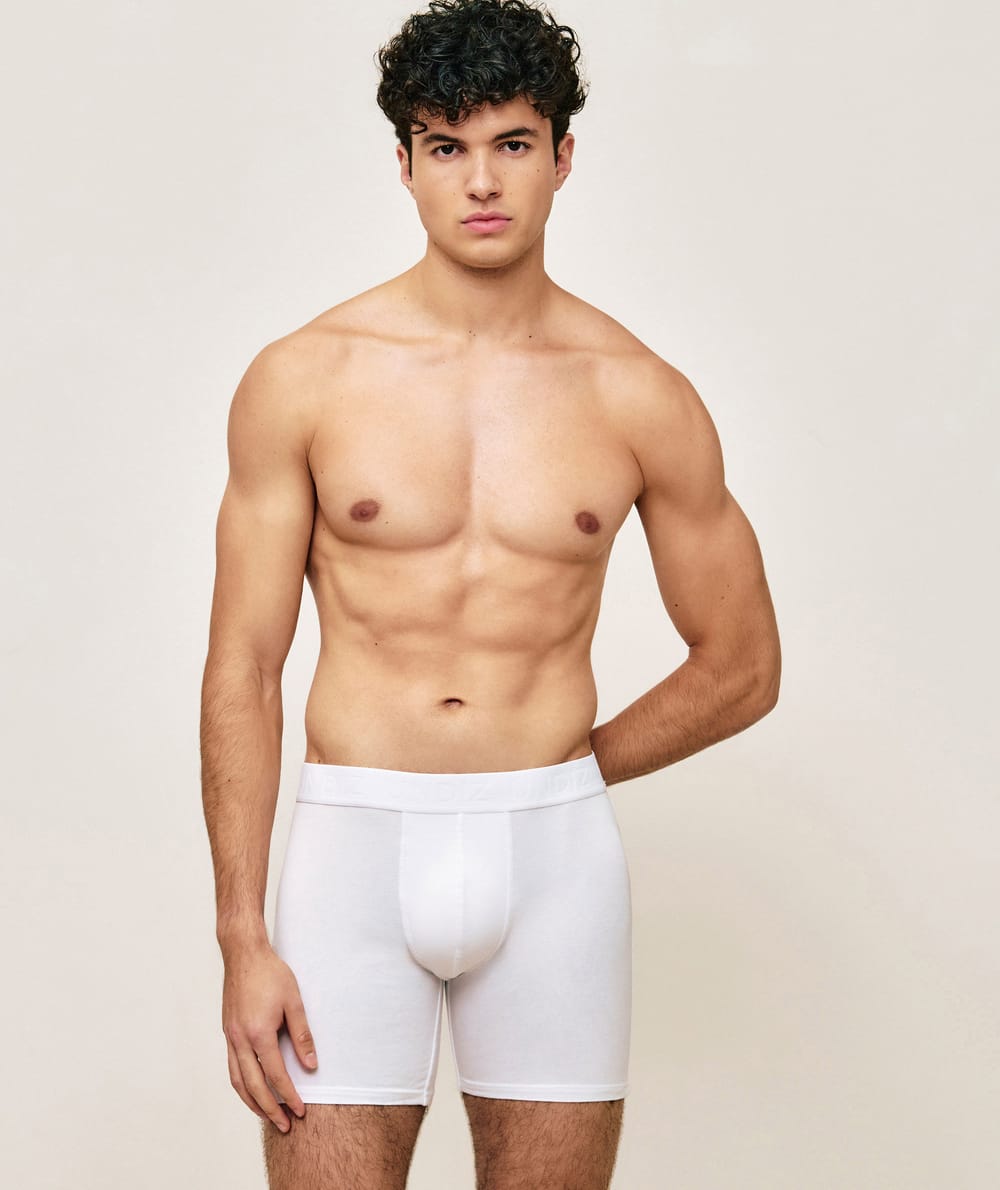Cotton long boxer shorts;