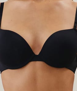 Push-up bra in microfiber;