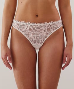 Lace tanga briefs ;