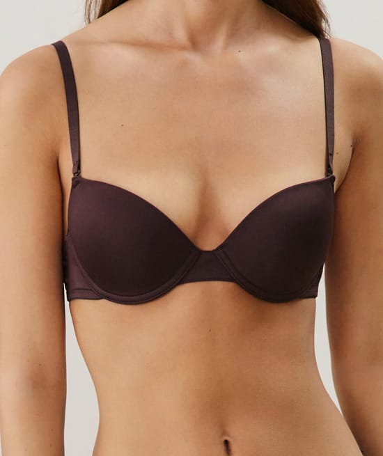 Microfibre push-up padded bra;