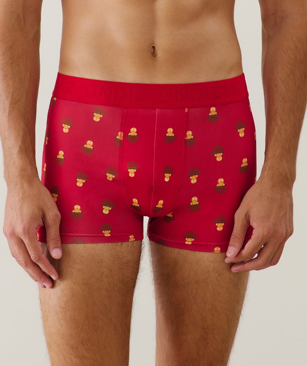 Bóxer de microfibra con estampado de galletas;