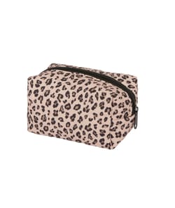 Quilted leopard pouch;