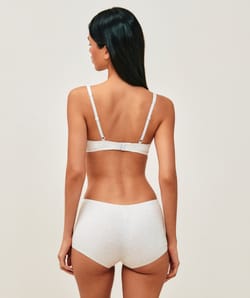 Cotton balconette bra;