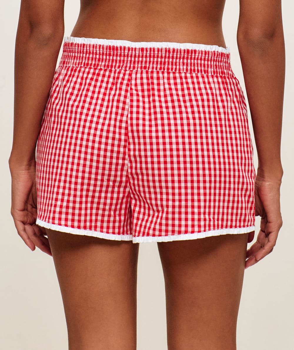 Short en coton vichy ;