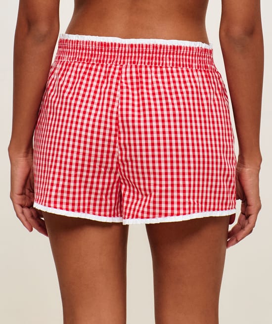 Short en coton vichy ;
