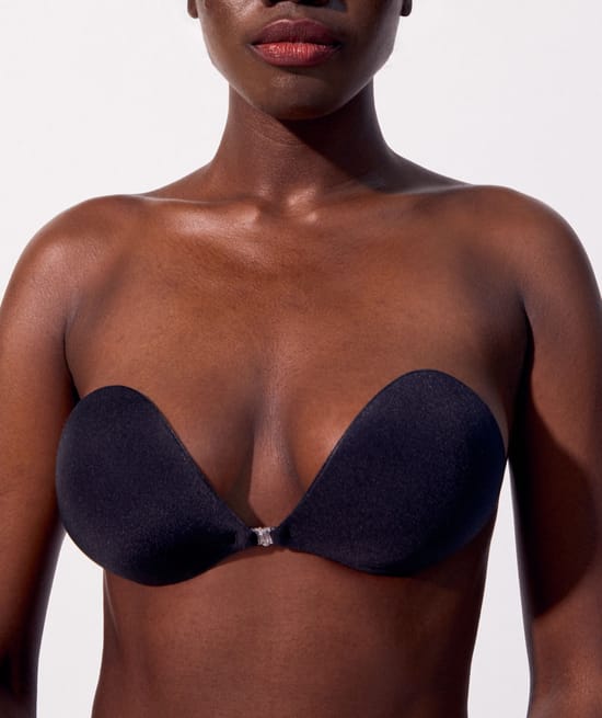 Stick-on strapless bra;