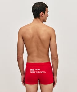 Cotton boxer shorts with message;