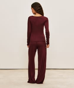 Ribbed jersey pants;