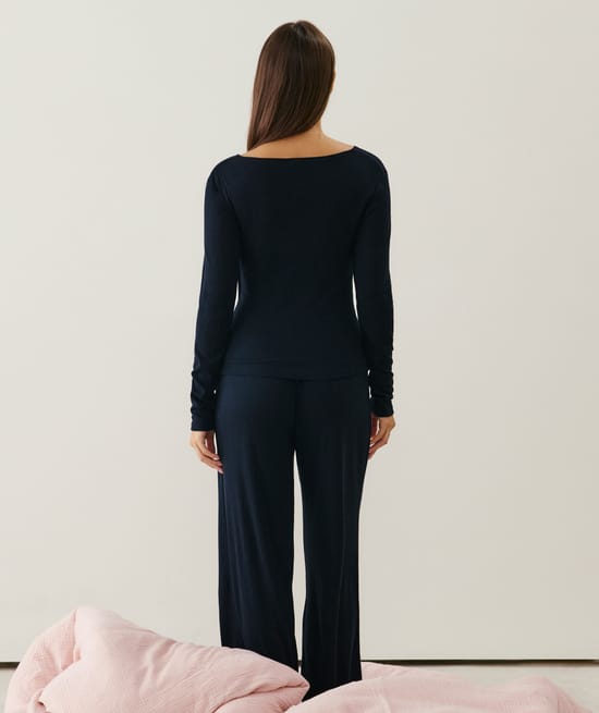 Wrap T-shirt in pointelle;