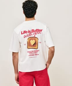 T-shirt oversize en coton avec broderie motifs et messages;